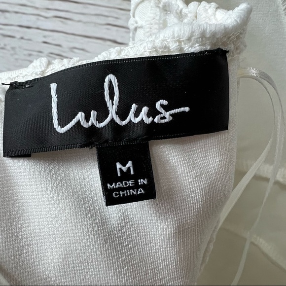 Nwt Lulu’s Miami Nights White Crochet Lace Bodycon Midi Dress - Picture 8 of 10